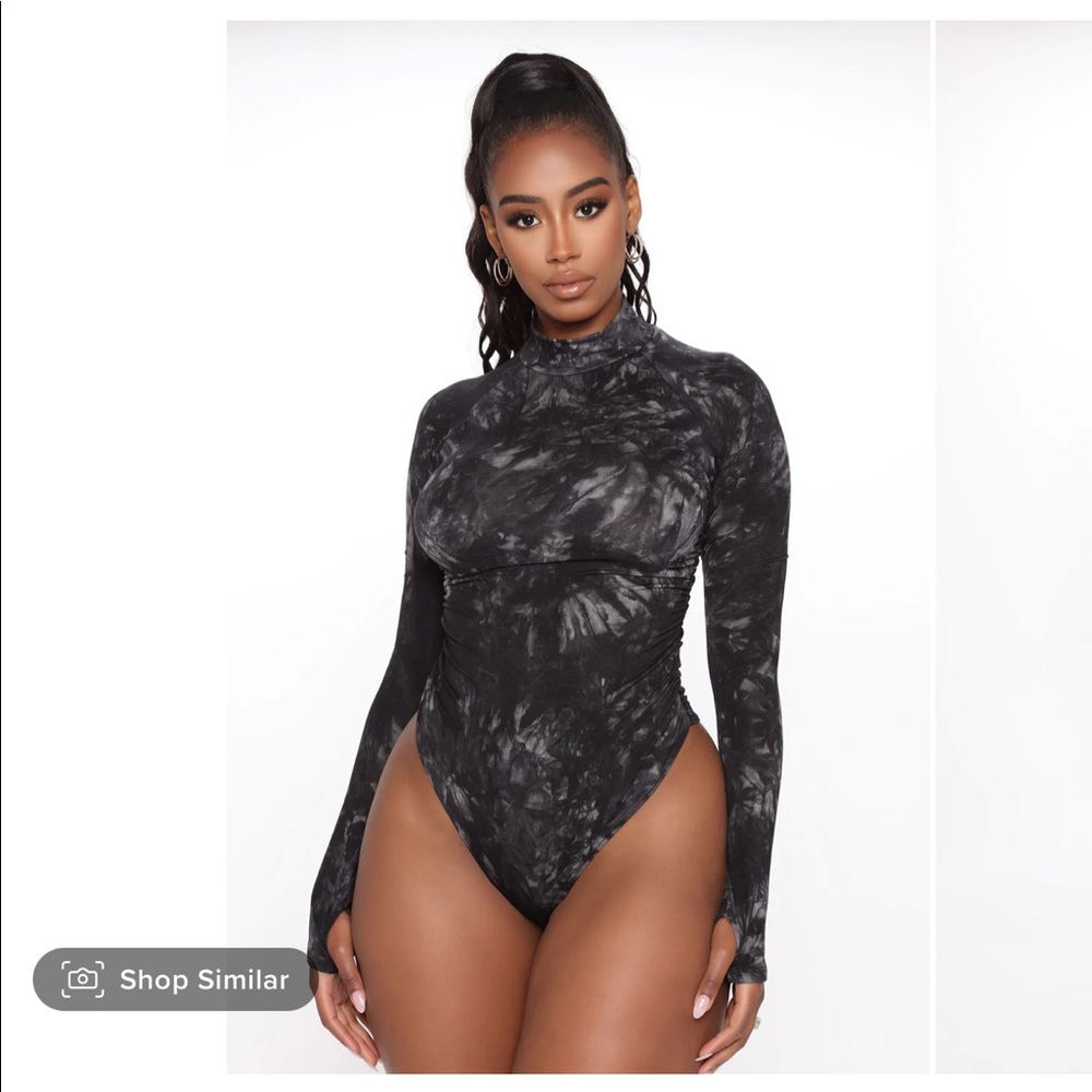 Fashion nova Smoky Mirrors Turtle Neck Bodysuit - Black